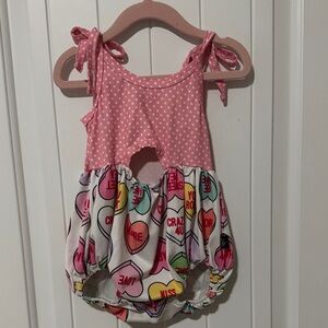 Pink and Multicolor Kids One Piece